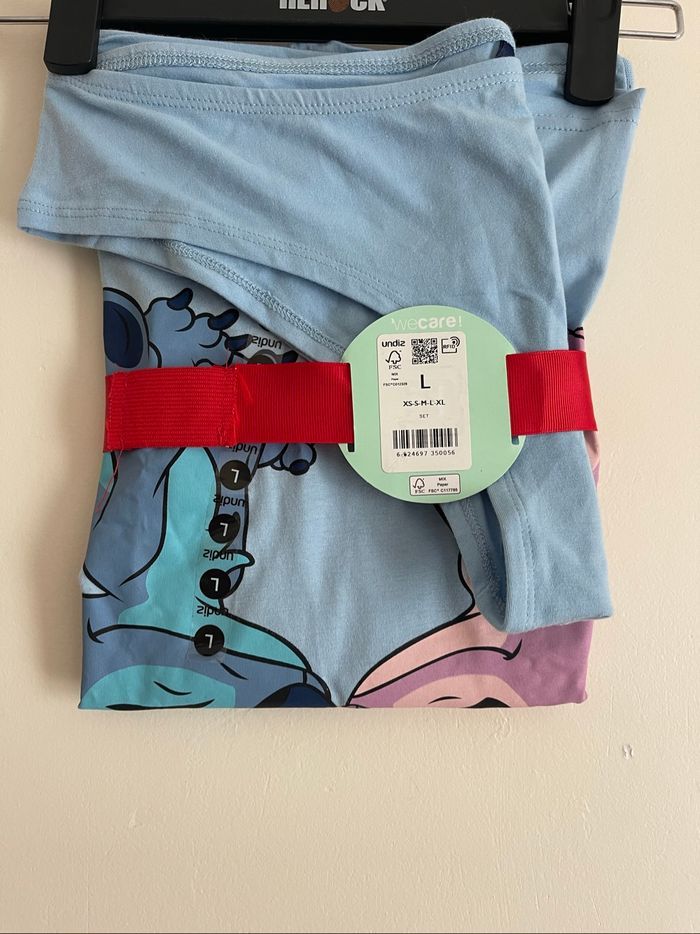 Pyjama bleu t-shirt culotte 2p lilo stitch Disney - photo numéro 2