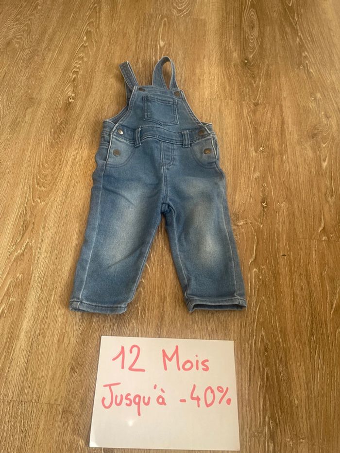 Salopette jean 9-12 mois