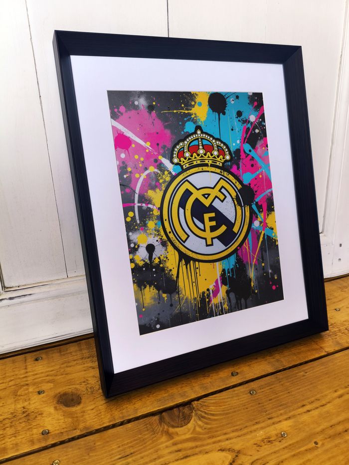 Affiche poster Real Madrid A3 – logo street art pop, déco foot cadeau supporter - photo numéro 2