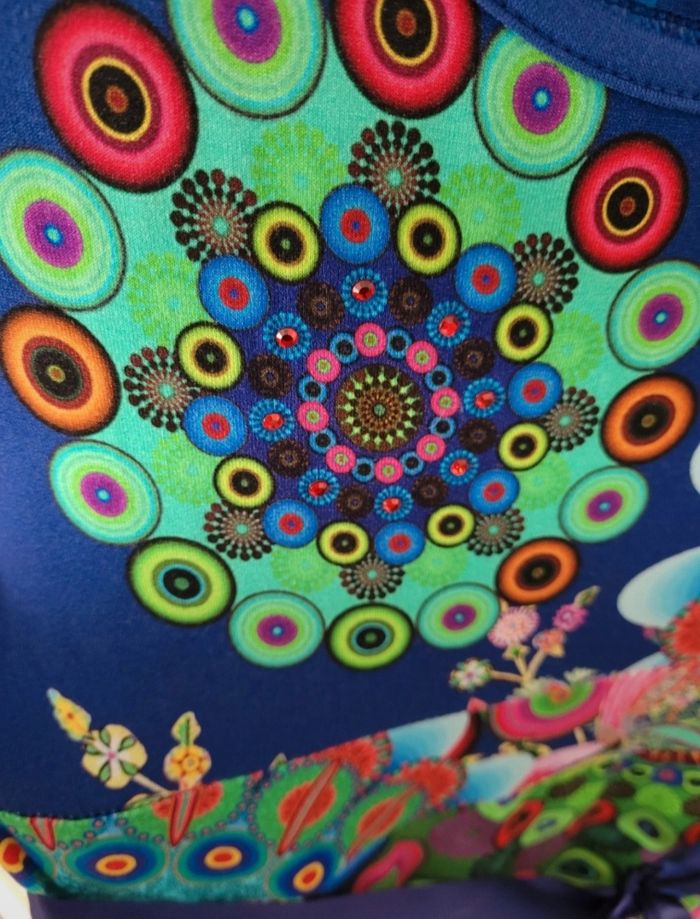 Robe trapèze bleue Desigual - photo numéro 5