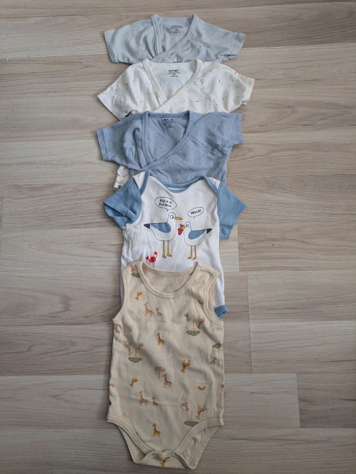 Lot de 5 bodys garçon 9 mois