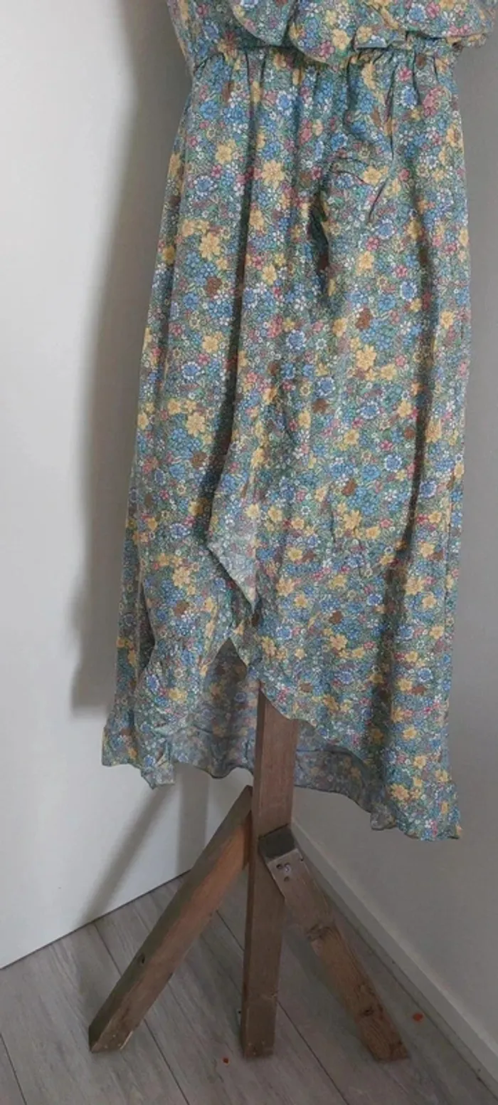 Robe fluide fleurie Defox, neuve, taille S/M - photo numéro 4