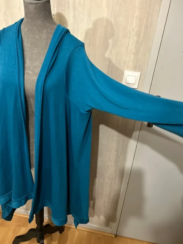 Gilet asymétrique bleu - photo numéro 3