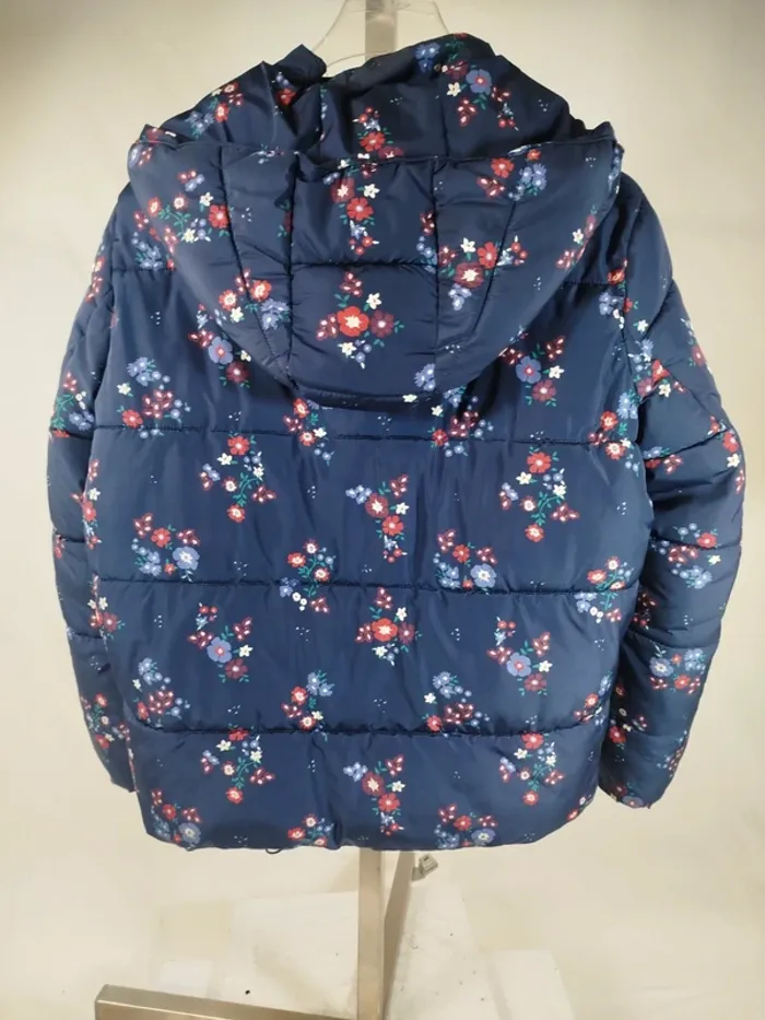 Doudoune creeks bleu marine à fleur T40 Taille L A833 - photo numéro 2
