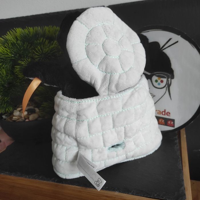 marionnette cache cache pingouin kaloo igloo Gabin Bleu Vert Étoiles Kp05922 - photo numéro 2