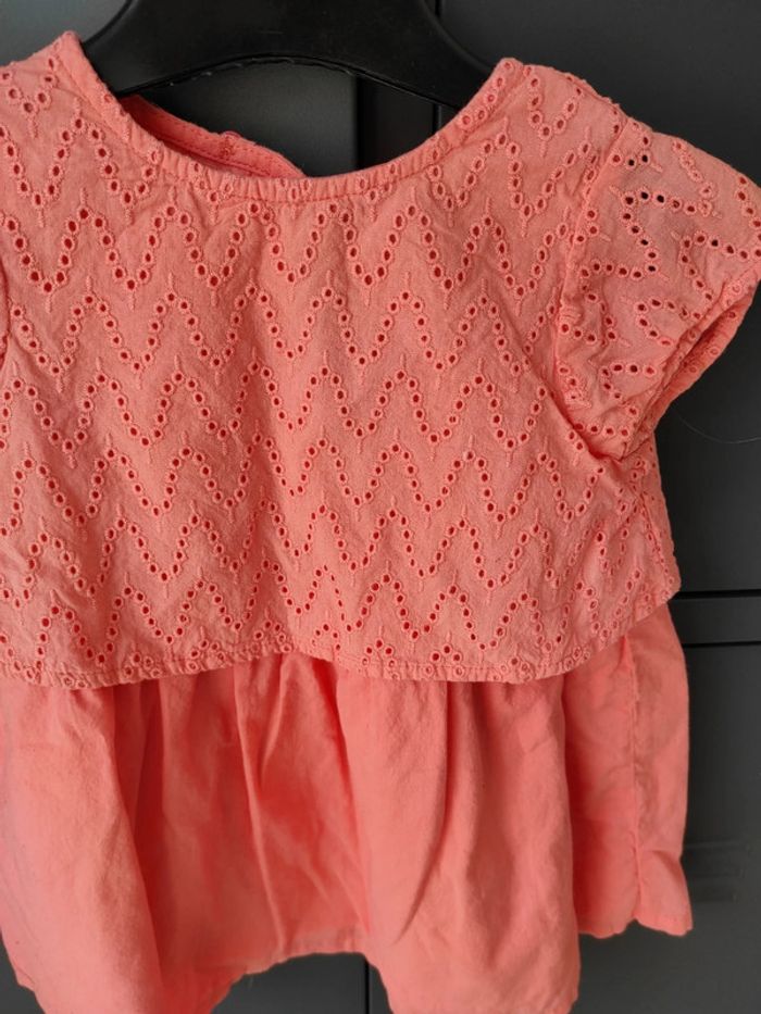 Robe de cérémonie d'été corail Cadet Rousselle 12 mois - photo numéro 2