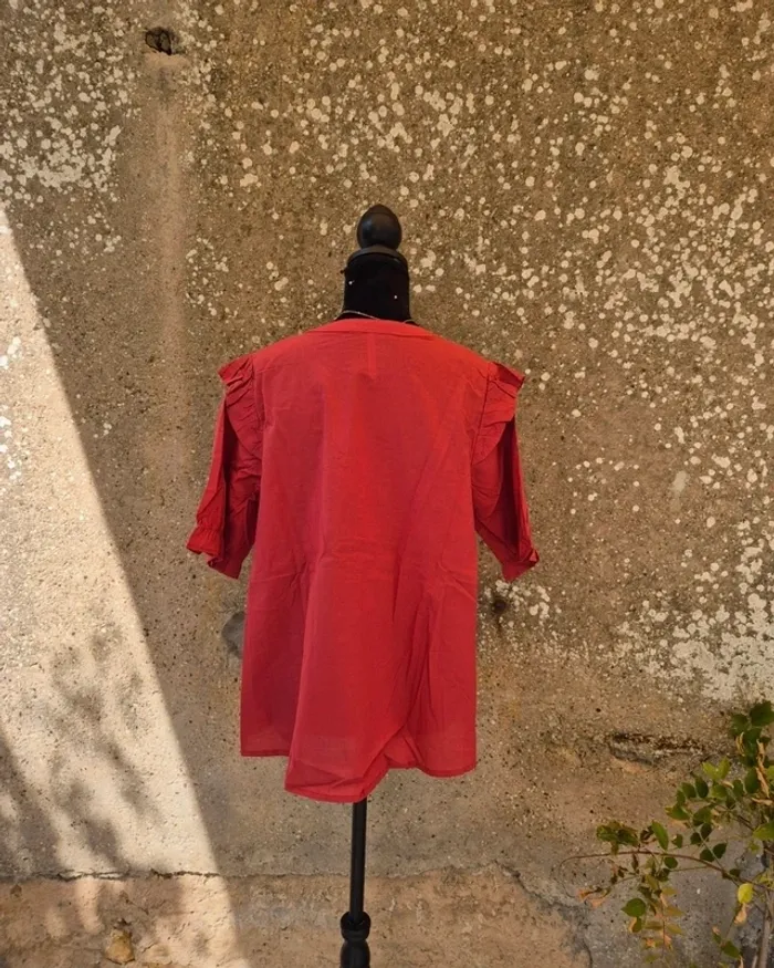 Blouse rouge Blancheporte Neuve T.38 - photo numéro 2