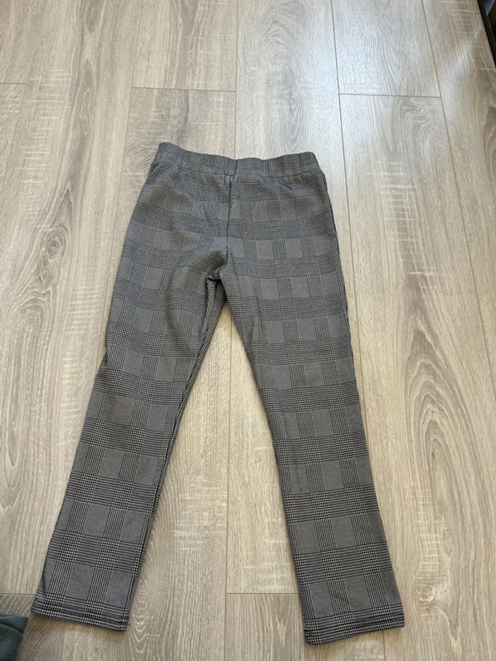 Pantalon style legging épais à carreaux gris 8 ans