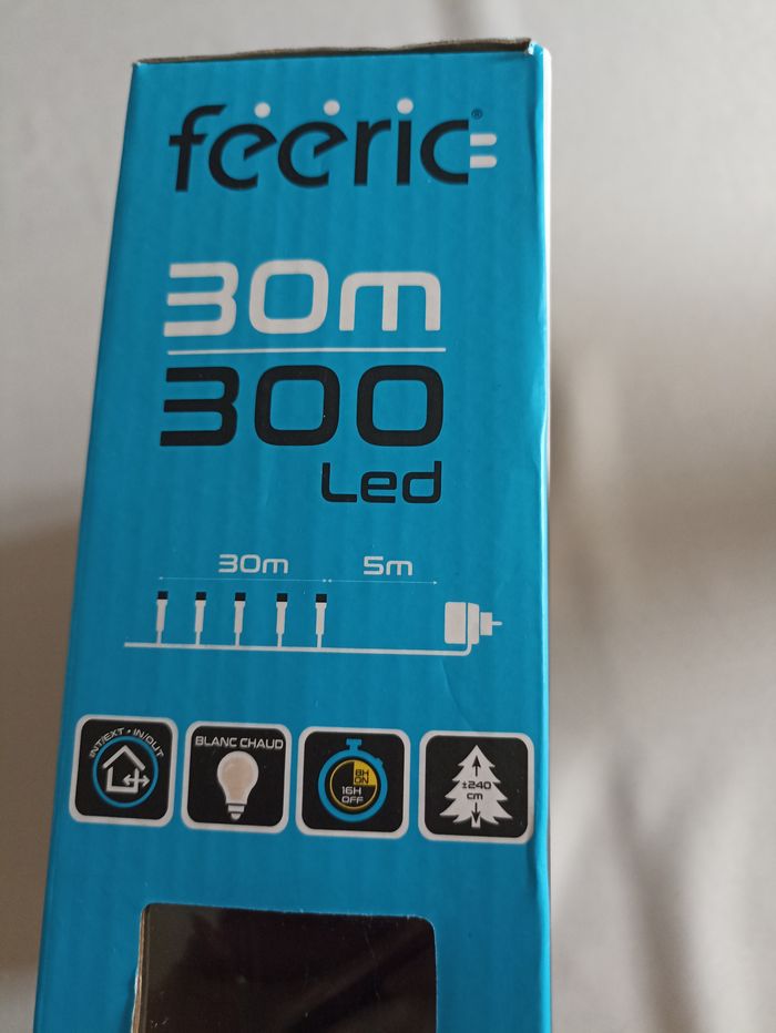 Guirlande Lumineuse LED féeRIC - 30m, 300 LED, Blanc Chaud - IntérieurExtérieur & Minuteur - photo numéro 5