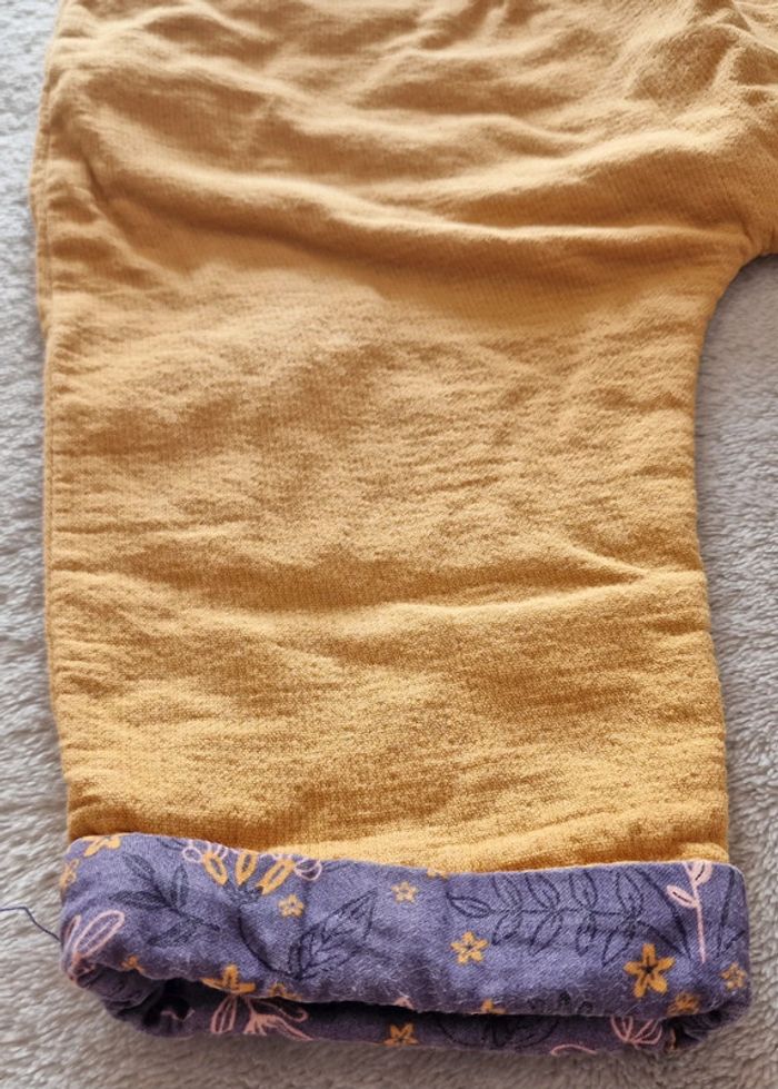Ensemble Sergent Major Blouse + Pantalon + Bandeau violet & moutarde 9M (BE) - photo numéro 4