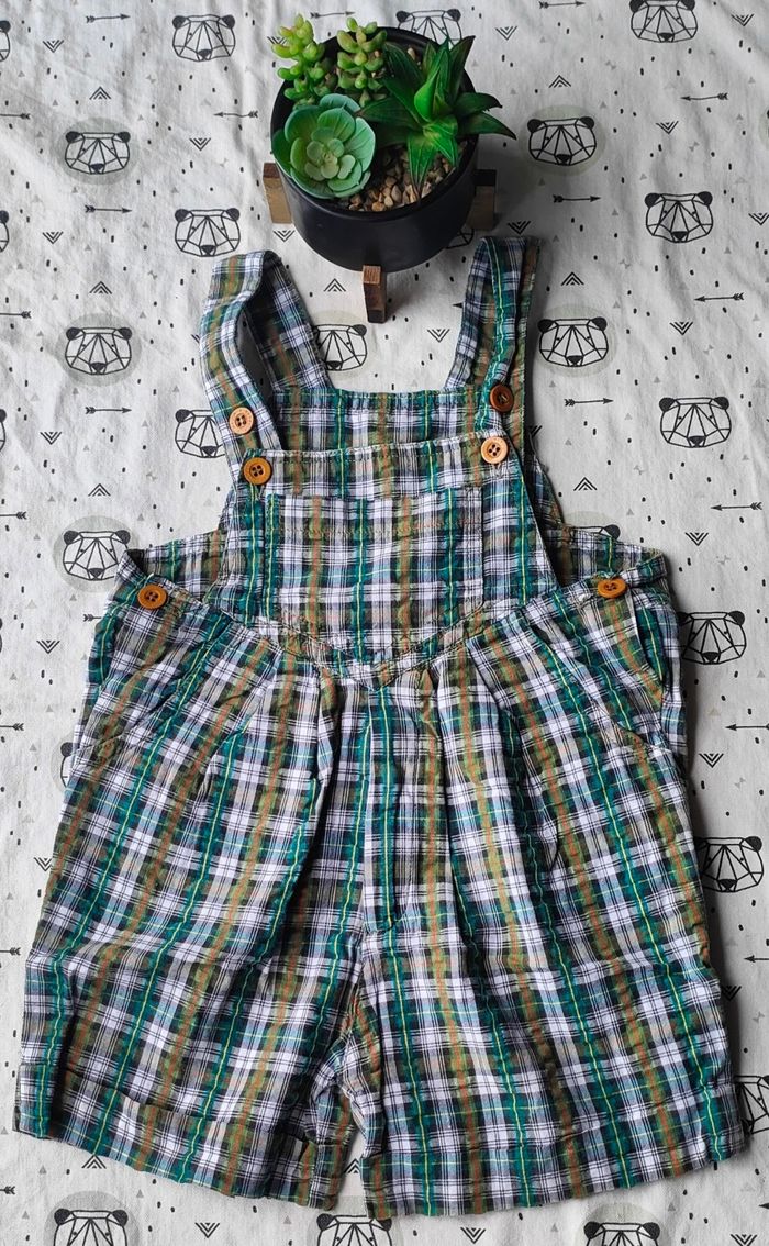 Salopette à carreaux taille 24 mois/2 ans