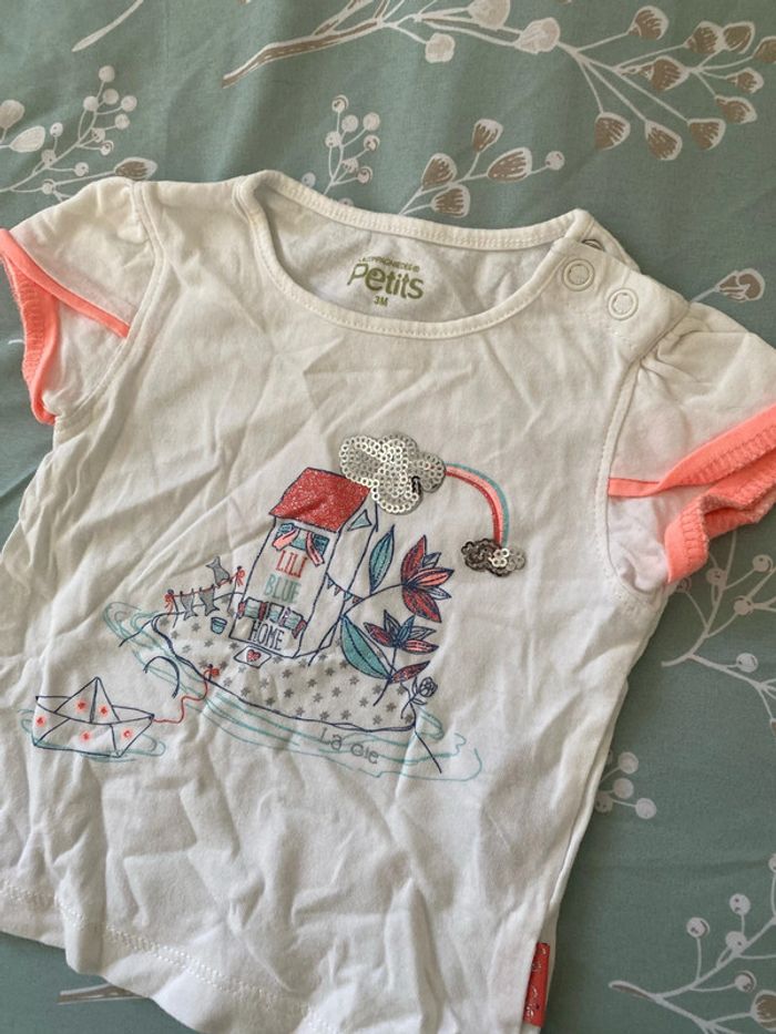T-shirt manche courte taille 3 mois - photo numéro 4