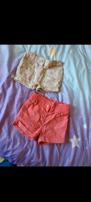 Lot de 2 shorts, 12 mois