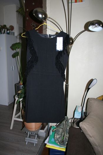 🌸Robe noire Taille 38 "Jus d'orange " Neuve NP 129 🌸