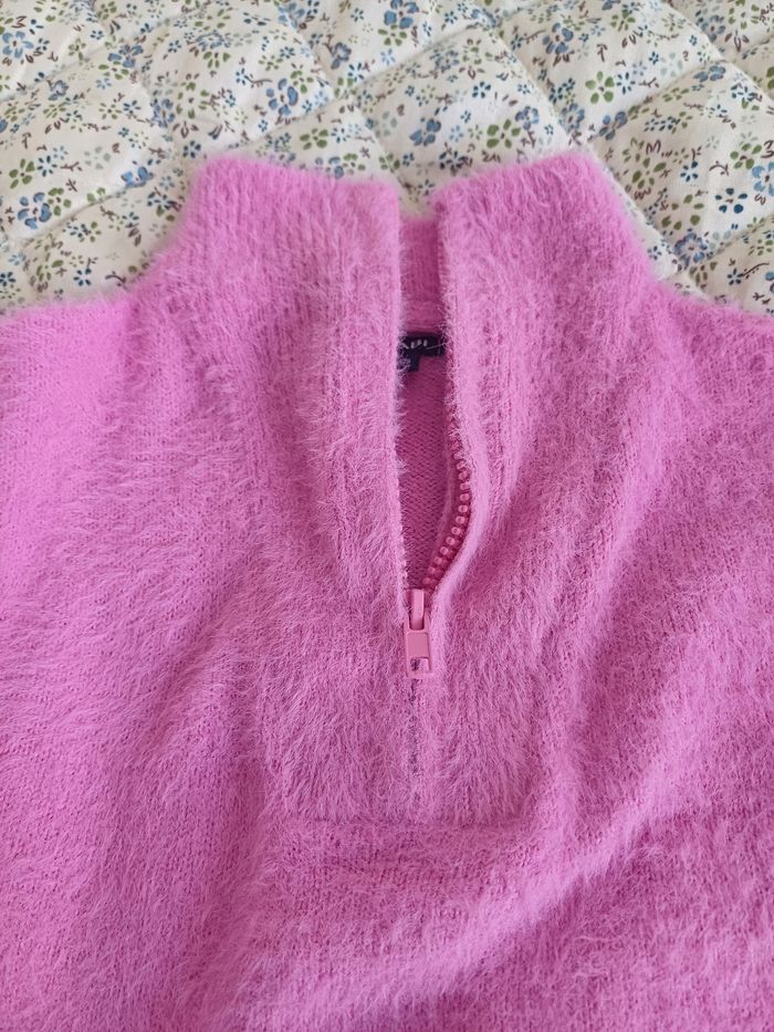 Pull duveteux col montant - photo numéro 3