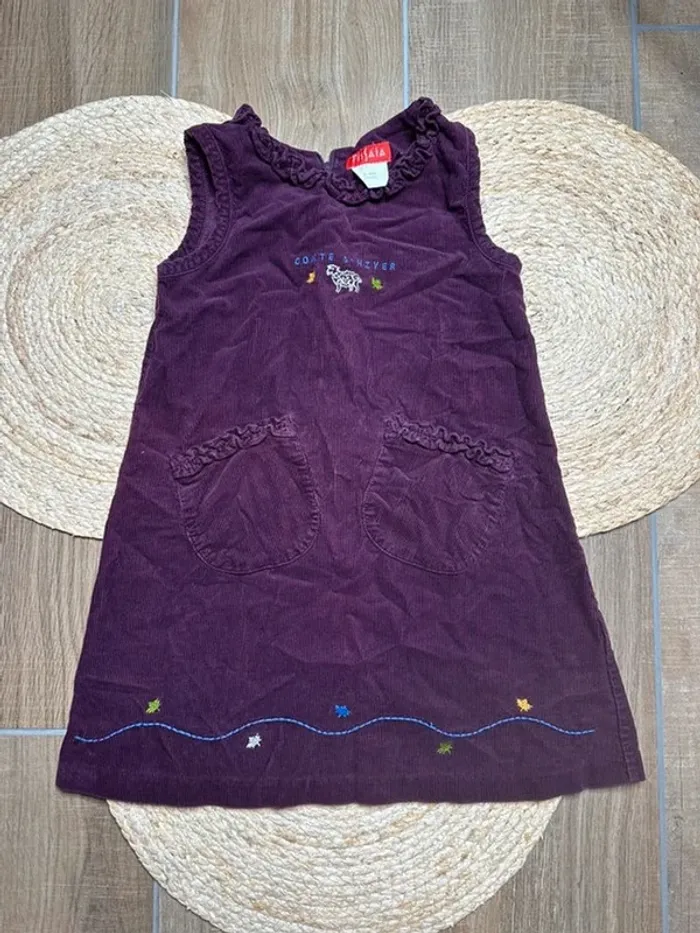 Robe velours fille Tissaia - 6 ans - "Conte d’hiver"