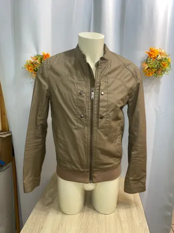 Veste marron clair effet cuir Vintale Chevignon taille M - n59q