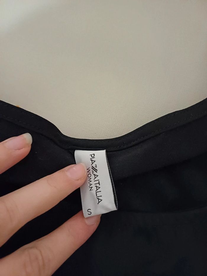 Blouse noire volantée Piazza Italia taille S 36 - photo numéro 8