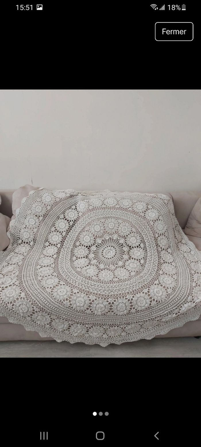 Nappe tricotée en coton