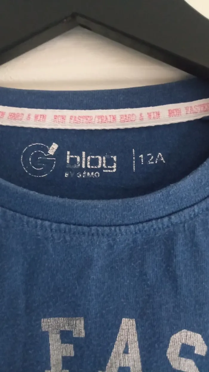 T-Shirt bleu 12 ans - photo numéro 3