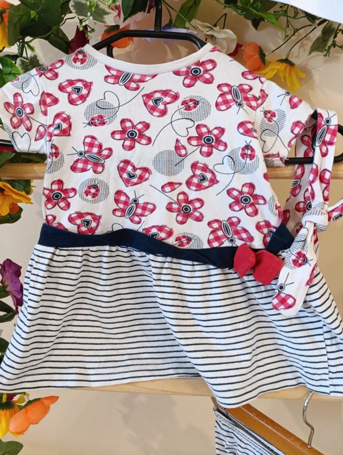 Robe avec bandeau et bloomer 12mois - photo numéro 2