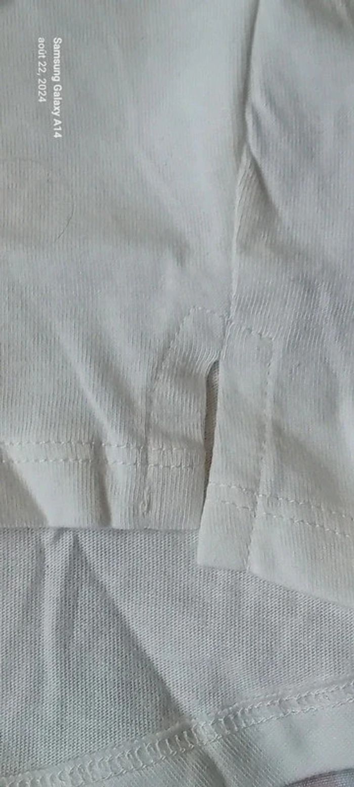 Tee-shirt long motif feuilles et texte brodé crème neuf fille 10 ans vert baudet - photo numéro 14