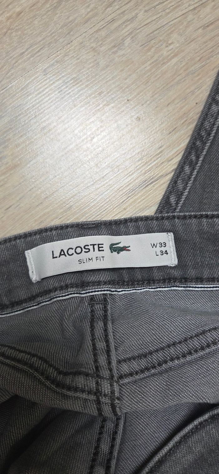 Jeans Lacoste Homme taille W33 L34 gris très bon état - photo numéro 5