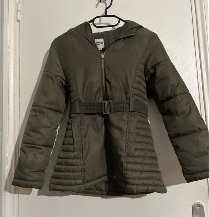 Creeks Veste doudoune kaki à capuche fille taille 10ans (8/10ans) - photo numéro 7