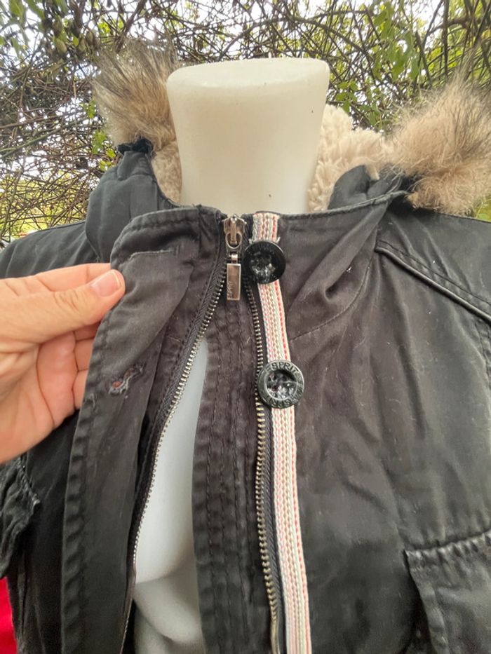 Veste longue Esprit Femme T.44 – Style Parka Hiver noir – look vintage - photo numéro 3