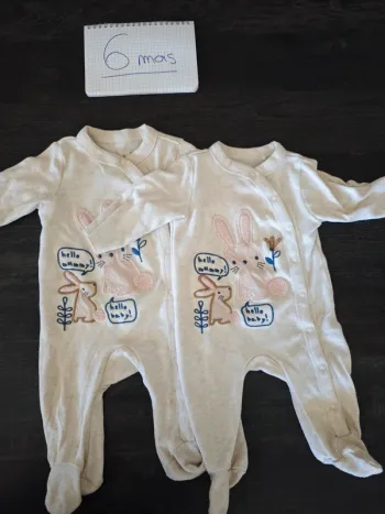 Lot de 2 pyjamas lapin