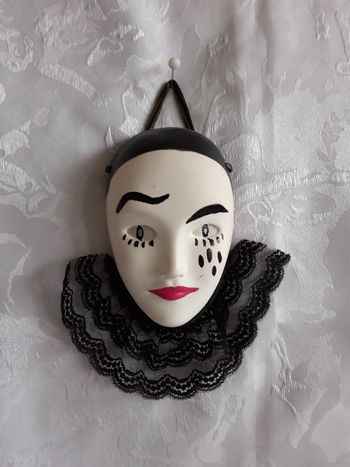 Faby27800 Masque Pierrot décoratif
