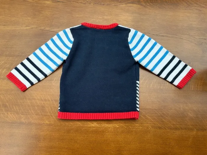 Gilet marin Orchestra 9 mois bleu et rouge - photo numéro 7