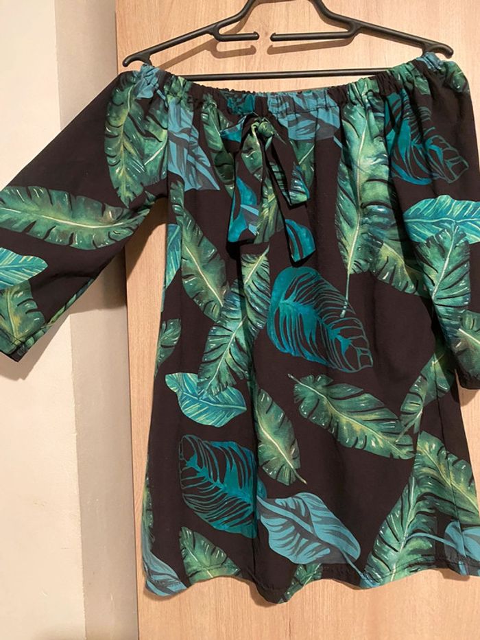 Blouse tunique épaule dénudé taille S/M - photo numéro 3