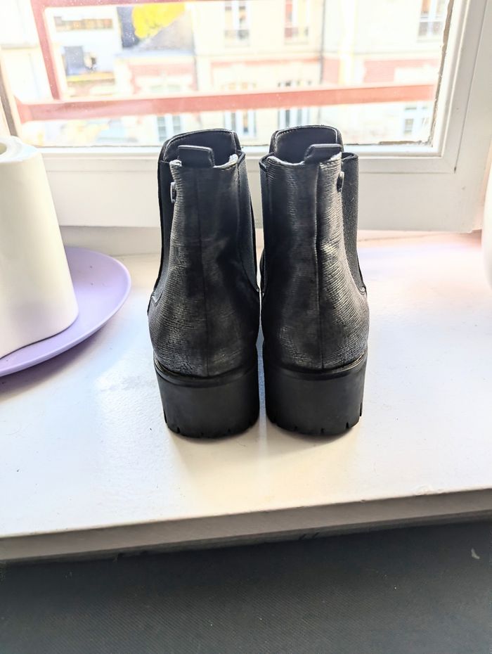 Bottines noir et argenté anna field taille 36 - photo numéro 3