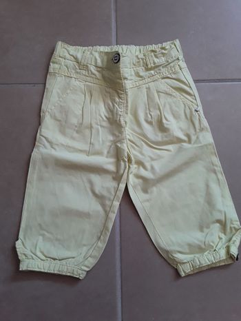 Pantacourt jaune fluo fille 2 ans TAO TBE