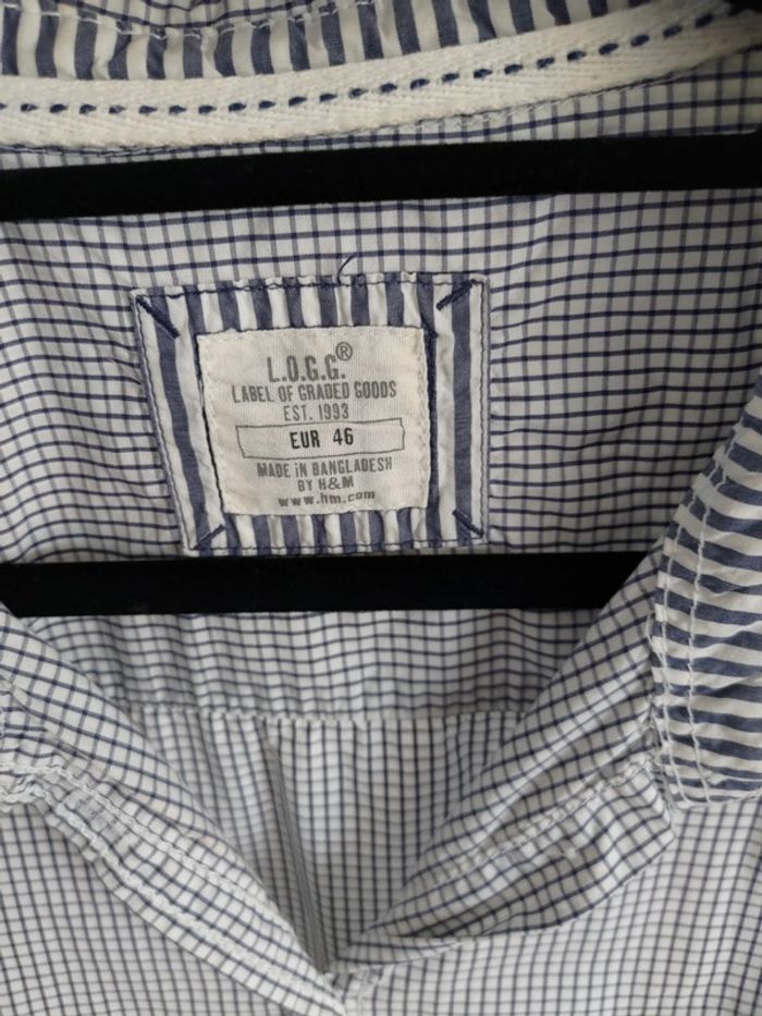 H&M chemise blanc et marine 46 - photo numéro 4