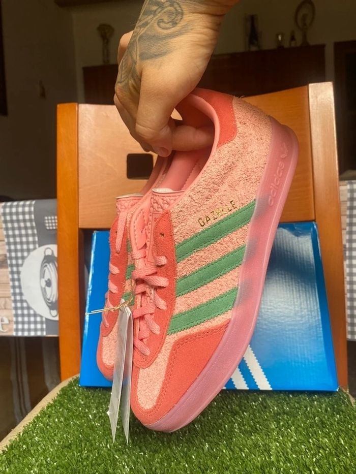 Adidas Gazelle Indoor Semi pink Spark Preloved Scarlet - photo numéro 2