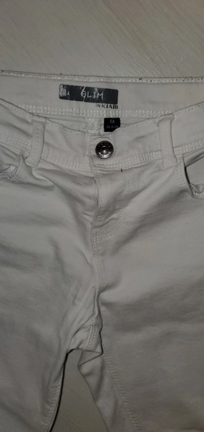 Pantalon blanc slim 8 ans - photo numéro 3
