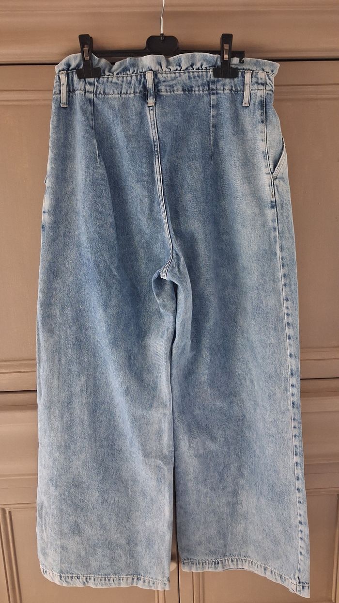 Jean bleu large et souple bershka taille 40 - photo numéro 4