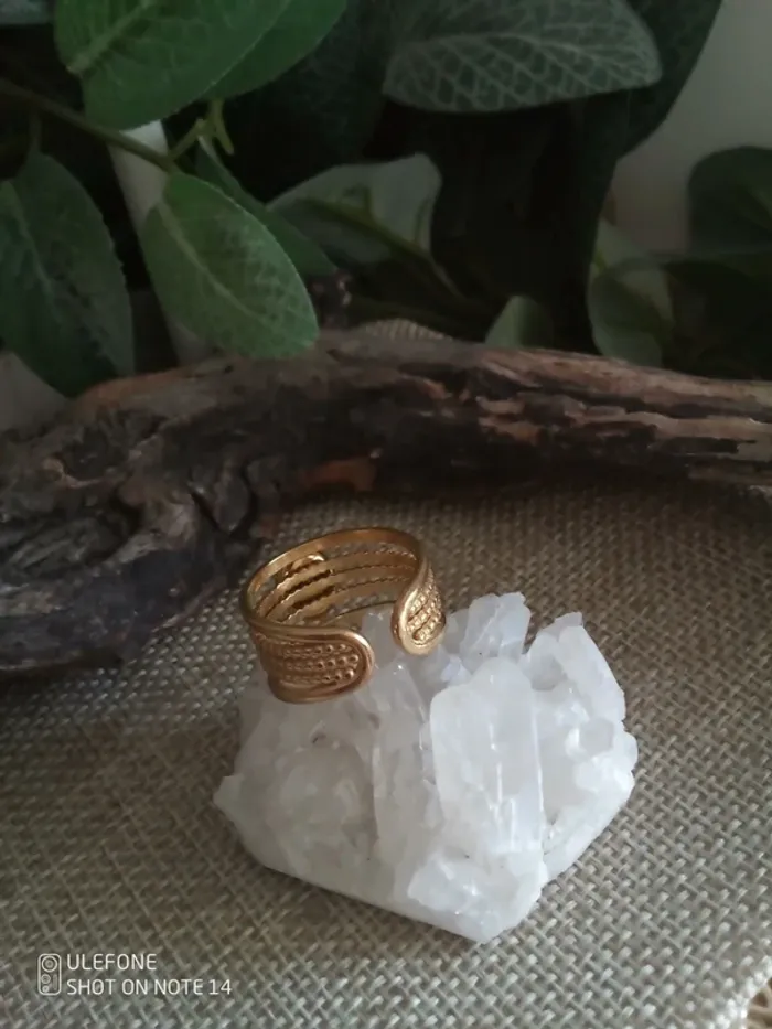 Bague oeil de chat bleue - photo numéro 2