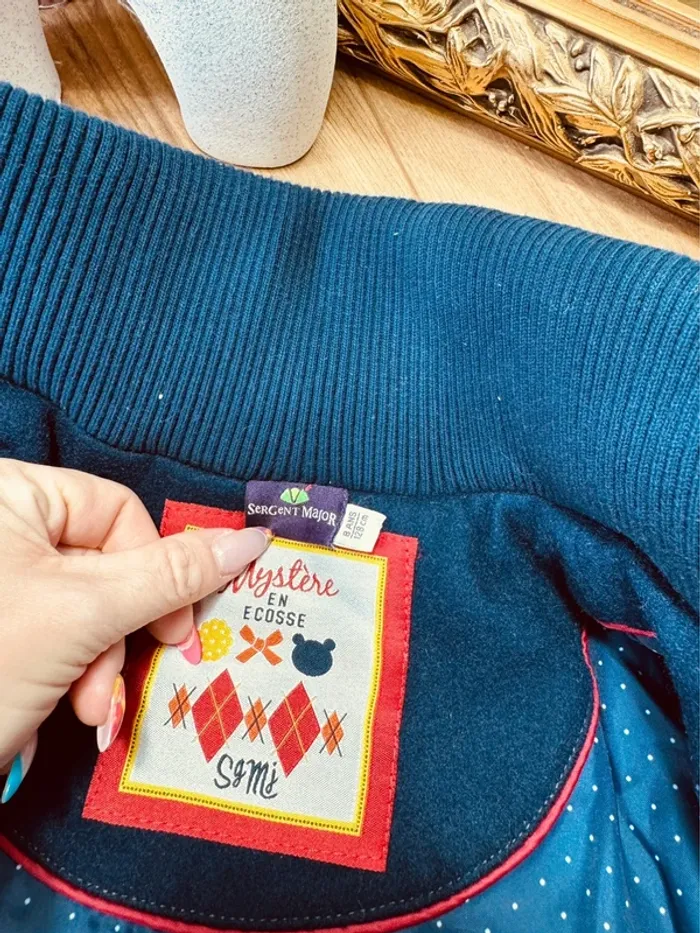 Taille 8 ans manteau type duffle-coat fille Sergent Major bleu marine * laine * 🩷 - photo numéro 8