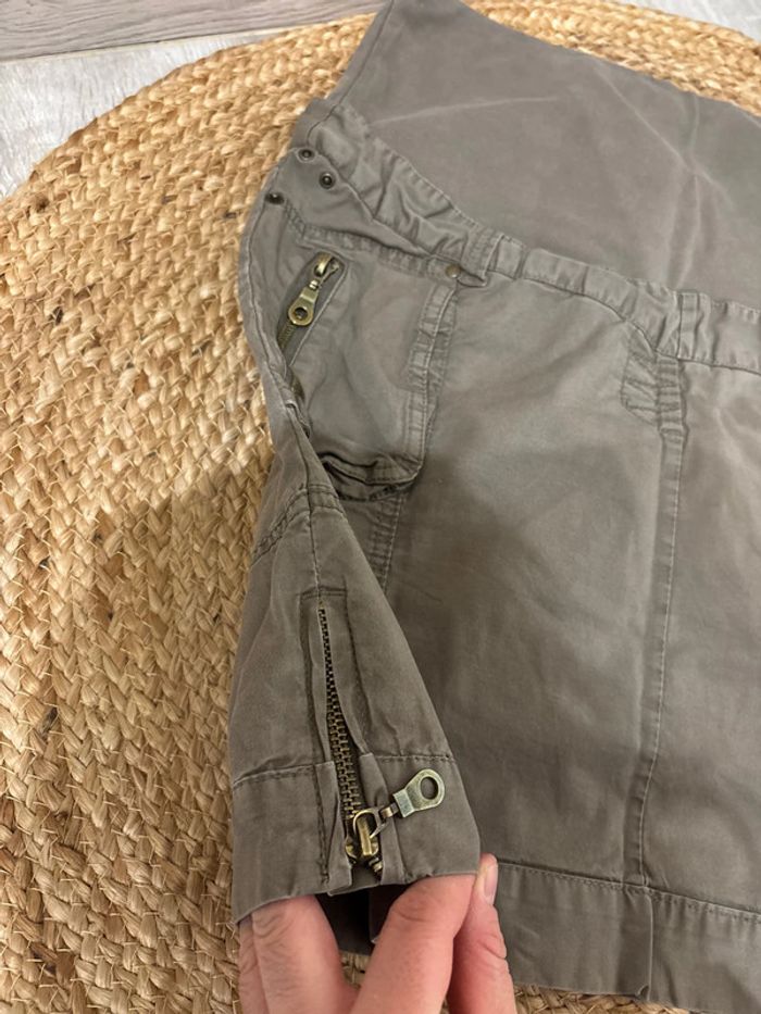 Jupe kaki grossesse taille 40 réglable - photo numéro 2