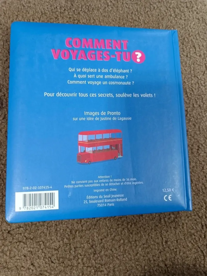 Livre volets devinettes comment voyages-tu? NEUF - photo numéro 2