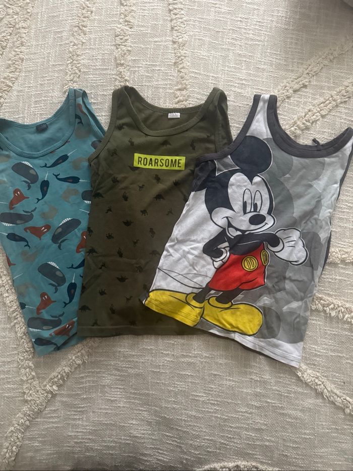 Lot de 3 débardeurs garçon 5/6 ans