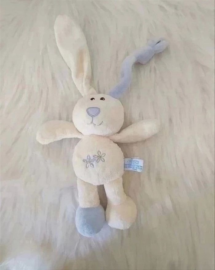 Peluche doudou lapin bleu Gipsy