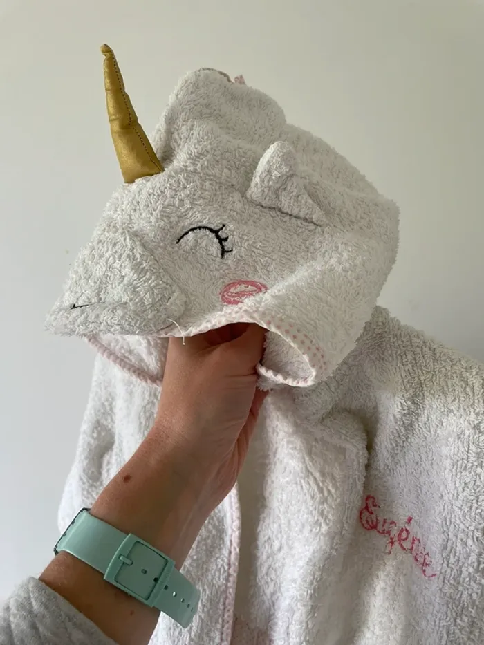 Peignoir licorne brodé Eugénie - photo numéro 3