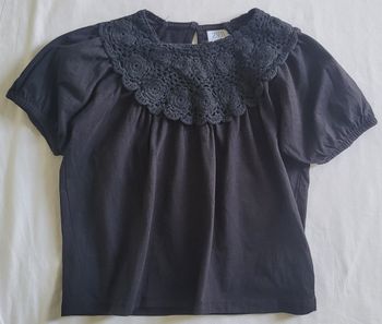 Tshirt avec broderie  noir zara