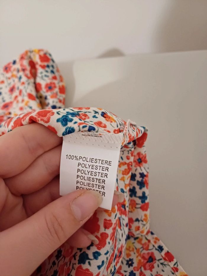 Blouse chic colorée fleurie neuve By One taille S/M 36/38 - photo numéro 11