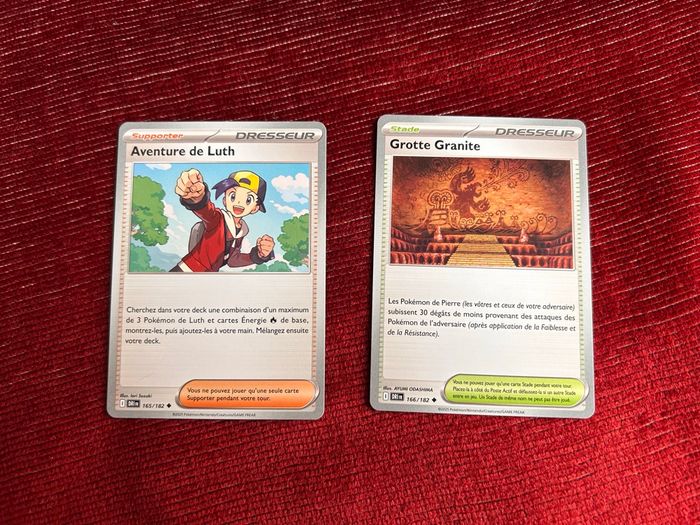 Lot 2 cartes Pokémon - Aventure de Luth + Grotte Granite - DRI 2025 - photo numéro 2