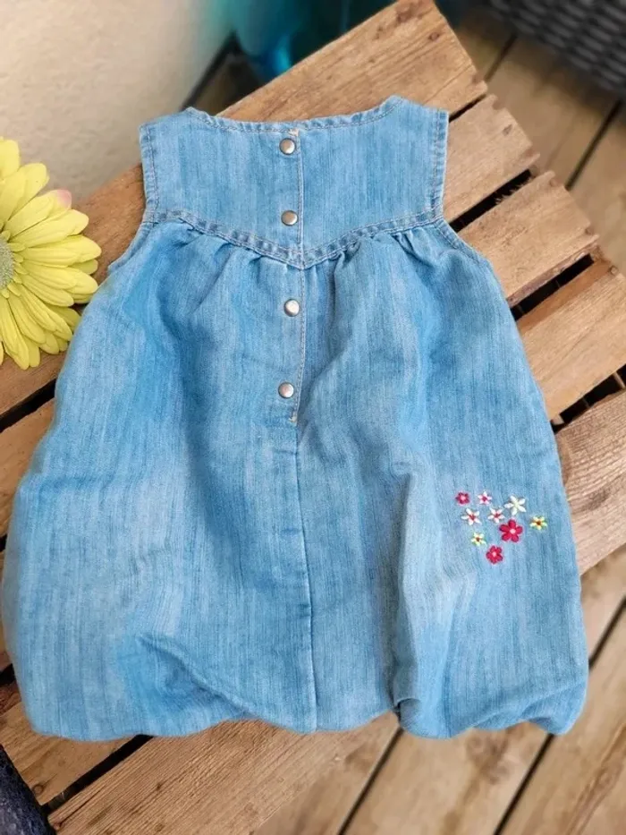 Robe boule en jean fille 9 mois - photo numéro 5